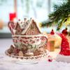 Christmas Table Decoration Cute Candy House Desk Signs Centerpieces for Home Countertop Party Decor
