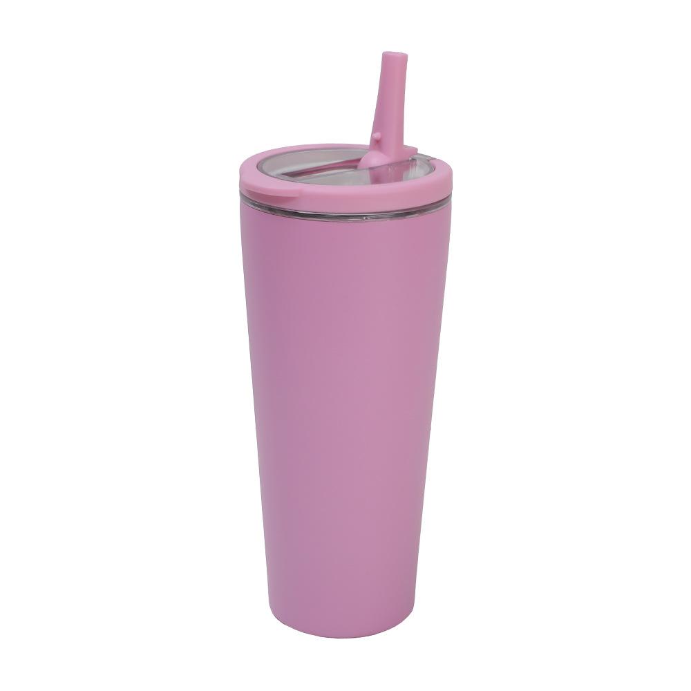 Ring Handle 304 Stainless Steel Thermos Cup Office Folding Straw Cup High Value Random Cup