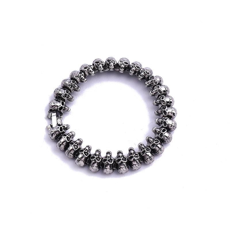 1pcs Fashion Men 'S Skull Stainless Steel Bracelet Women Hand Punk Bracelet Titanium Steel Luxury Bracelet Europe United States