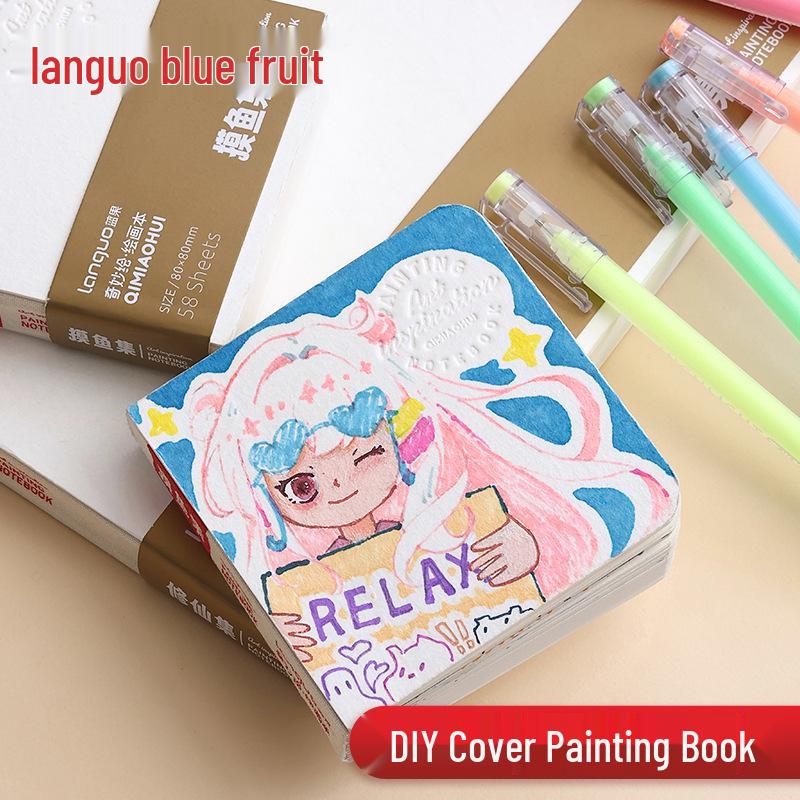 Blue Fruit Doodling & Drawing Book: 200g Extra Thick Blank Acrylic Card Paper for Painting
