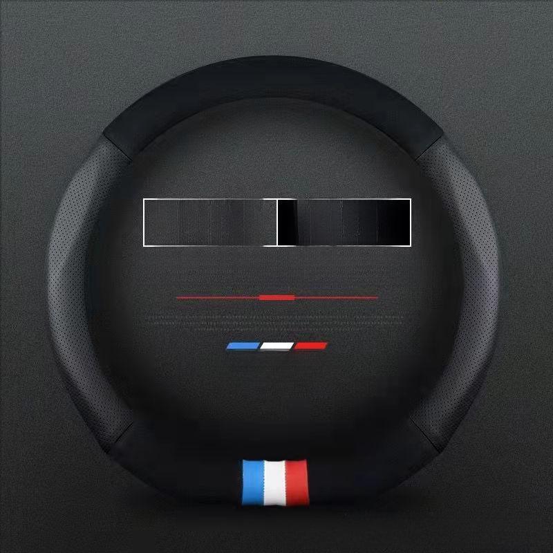 Universeller Lenkradbezug aus Wildleder: Winter und Ganzjahres-Rutschfest, Schweißabsorbierend, Atmungsaktiv für Männer und Frauen