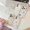 Magnetic Magsafe Phone Case for IPhone 17 Promax Flower Glitter for Apple 16 Wireless Charging 14