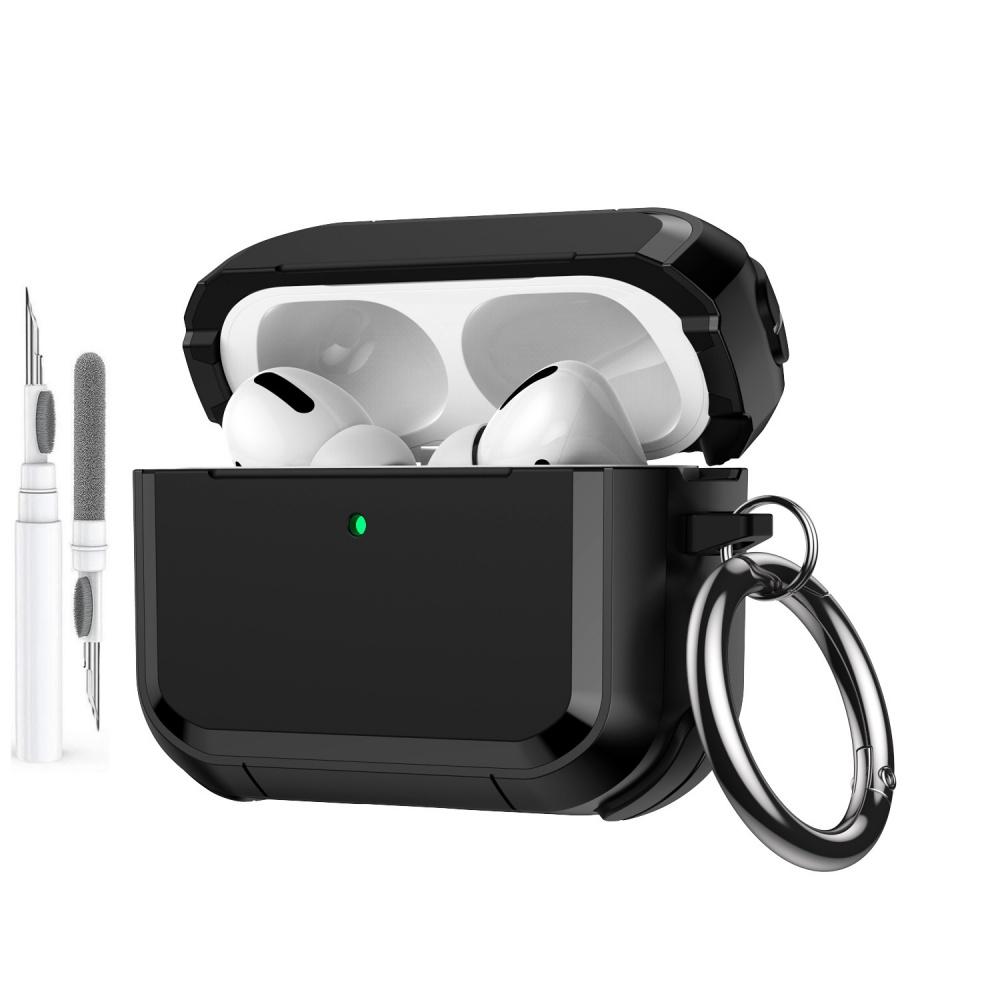 Secure Lock Case For AirPods Pro 3 with Keychain Cleaning Pen Kit New Armor Shockproof Rugged Protective Case For AirPods Pro 3