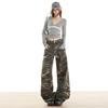 Women's Camouflage Scimitar Pants: Autumn/Winter Loose Wide-Leg Jeans with Drapey Slimming Fit
