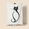 Home Decoration Plush Throw Sofa Blanket Anime Animals Bedspread On the Bed Fluffy Soft Blankets Decor Plaid Modern Cat Black