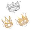Mini Crown Cake Toppers Metal Rhinestones Princess Tiaras Royal Decors with a Bright Finish for Decorating Cake, Bouquets, Flower Gift Boxes, and Gift