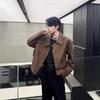 Niche Men's Trendy Shoulder Pad Lapel Motorcycle Jacket - High-End Cool Design