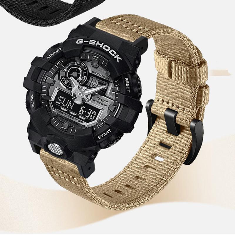 16mm Travel Loop Nylonarmband für Casio Uhr G-SHOCK GA110 100 120 GA900 GA2100 DW-5600 GW-B5600 GW-M5610 Sportband Zubehör