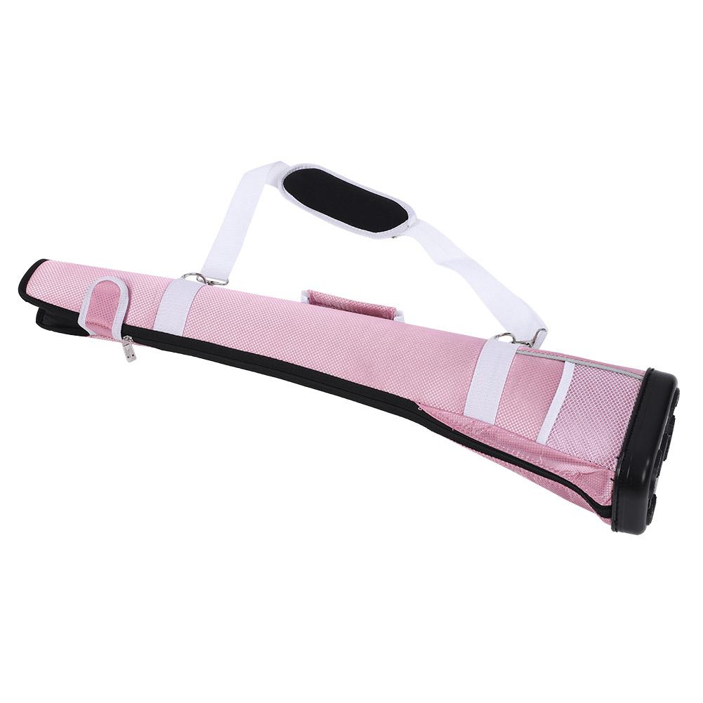 Portable Golf Club Nylon Storage Bag for Holding 3 Clubs (Pink)