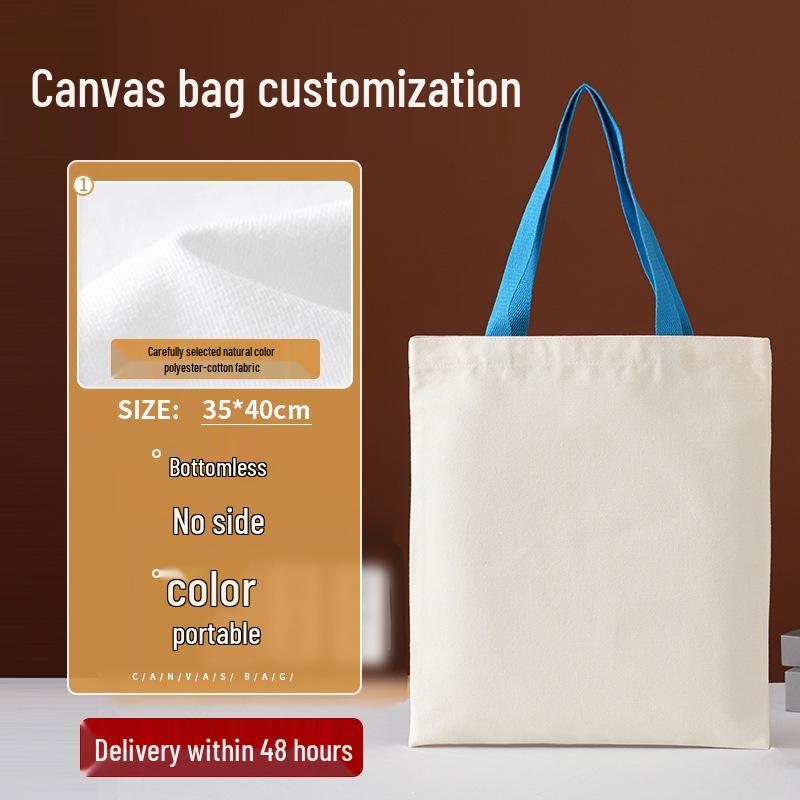 Custom Logo Eco-friendly Canvas Shoulder Bag for Students