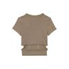 Nike Sportswear Chill Knit Breathable Versatile Short Sleeve T-Shirt Women Tops Mink-Brown HJ0720233