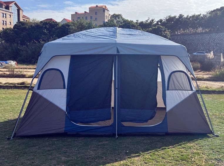Spacious Outdoor Multi-Person Tent: Two Bedrooms, One Living Room for 6 To 12 People