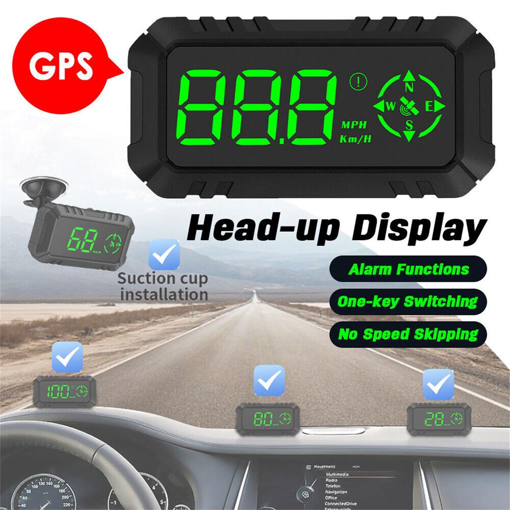 Universal 3" Car HUD Head-Up Camera LCD Display Outdoor Off-Road Speed Guide Overspeed Alarm Compass G7 GPS Speed Gauge