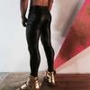 Men's PU Leather Legging Wet Soft Skinny Pouch Solid Color Pants Seamless Seamless Comfortable Trousers