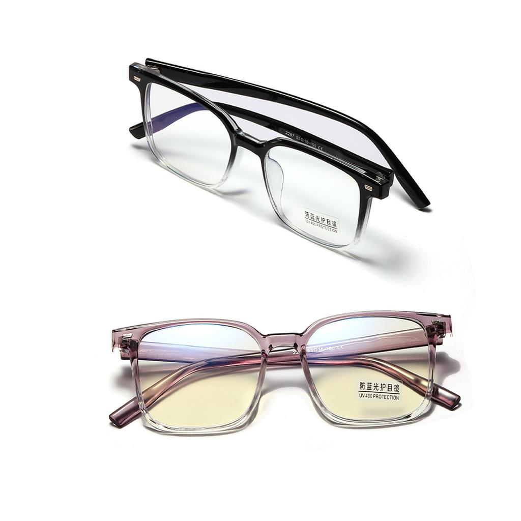Candy Colored Glasses Square Literary Temperament Plain Mirror Women'S Square Frame Glasses Frame Men'S Flat Mirror