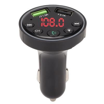 Adapter Ładowarki Samochodowej Ładowanie USB MP3 Bezprzewodowy Bluetooth 5.0 Nadajnik FM z Wyświetlaczem LED do Samochodów