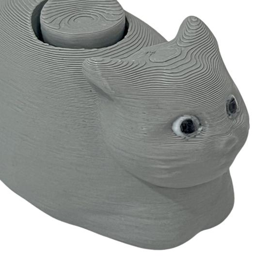 Rotary Cat Meme Figurine 3D Printed PLA Spinning Kitten Statue Sculpture Home Office Desktop Decoration Ornament Meme Collectible Gift