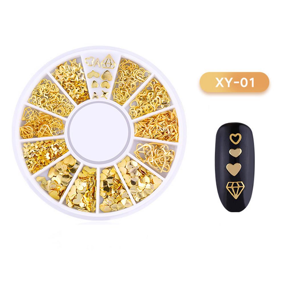 Ozean Nail Art Ohrstecker Gold Charms Sommer Meer Metalllegierung Nieten Muschel Seestern