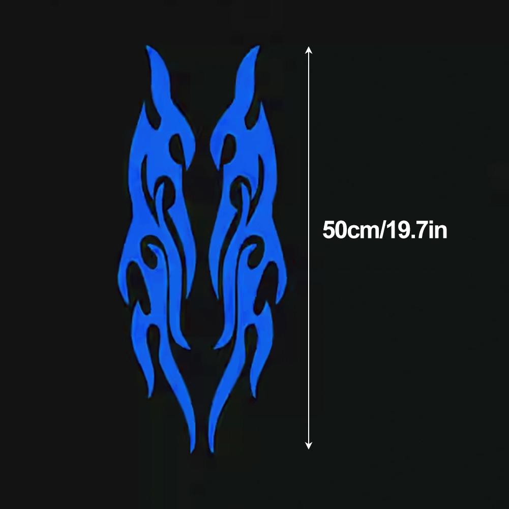2Pcs 30/40/50cm Car Motorcycle Sticker Flames Reflective Decal Sticker Decoration Decals Vinyl Waterproof Motorcycle Accessories