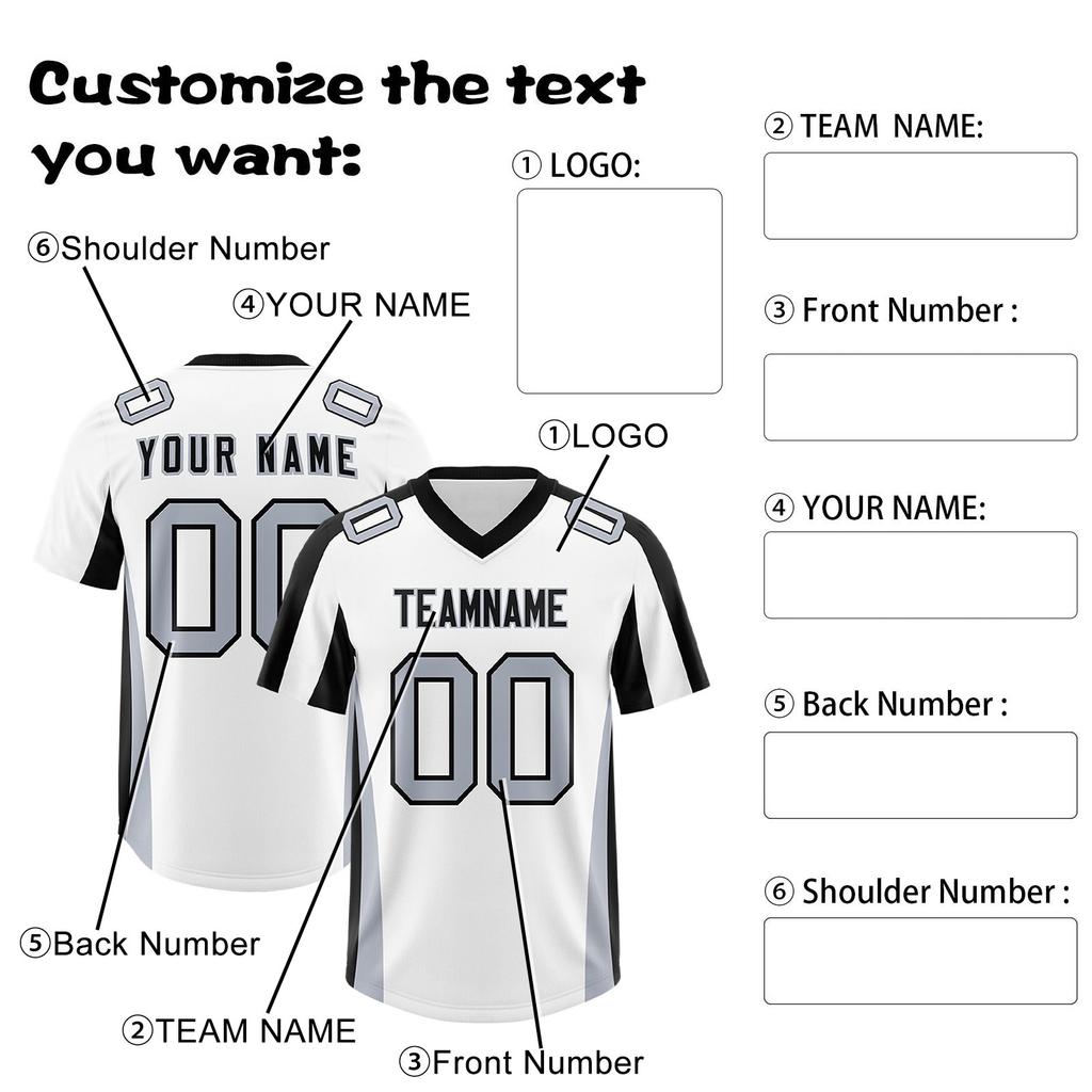 Custom Football Jerseys Personalized Printed Team Name & Number Sports Uniform For Men Women Youth