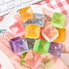 Ice Cube Shaped Fidget Toy Square Stress Relief Ball Squishy Squeeze Toys for Anxiety ADHD Stress Relief Sensory Toys for Adults