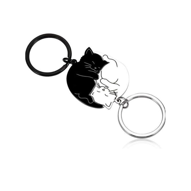 

[villageriver] Pair goods couple Popularity pair keychain matching keychain animal (cat)