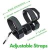 Bicycle Golf Cart Portable Speaker Stand, Waterproof Outdoor Strap, Adjustable Wireless Speaker Mount, Black
