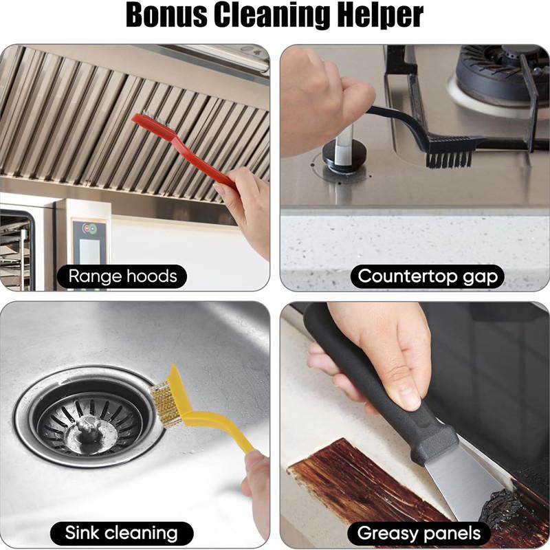 11Pcs Crevice Cleaning Brush Set, Hard Bristle Cleaning Supplies for Kitchen, Bathroom, Corner, Grout, Sink, Cup, Teapot, Bottle, Blender