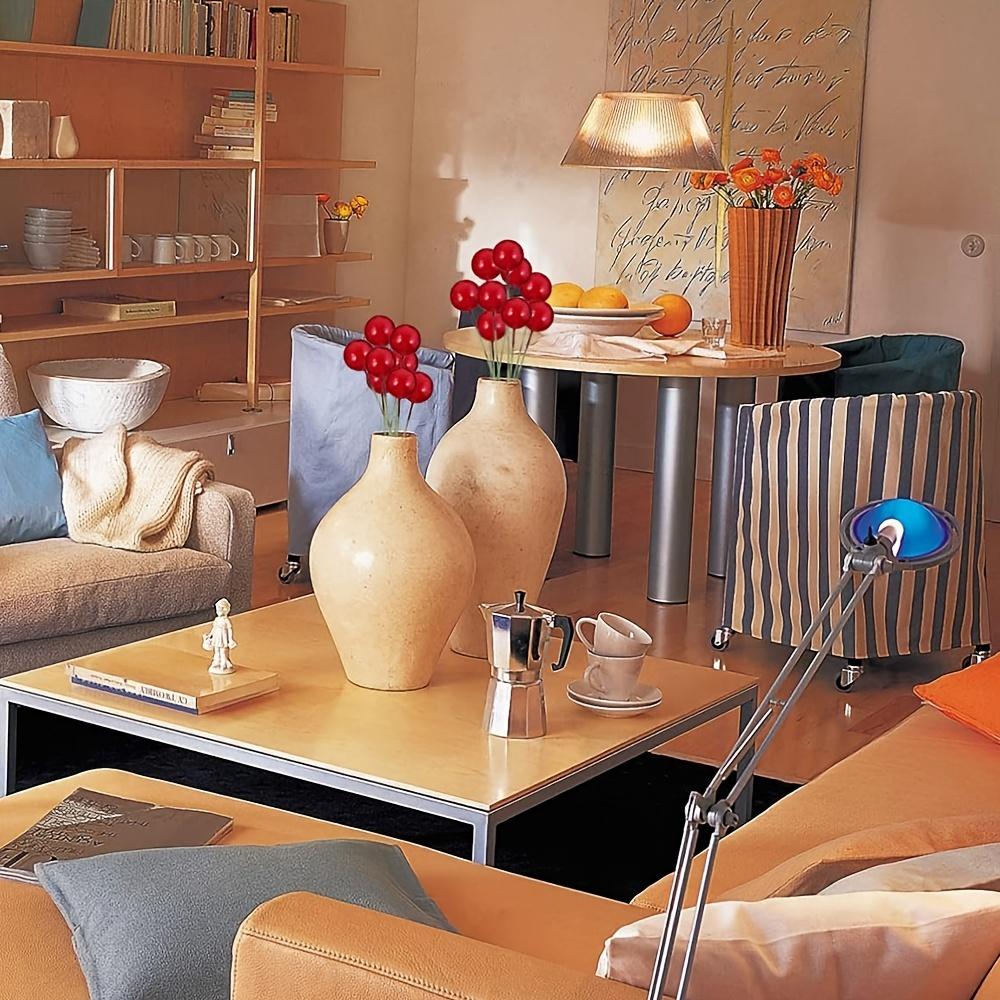 20pcs Christmas Round Ball Berry Simulation Foam Fruit Cherry Small Red Fruit Peony Fruit Christmas Supplies Accessories Berry Ornaments