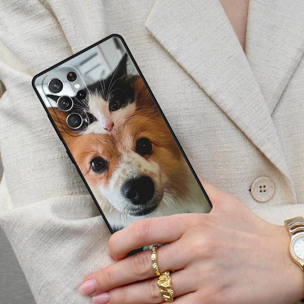 Cute Cat Animal Cell Phone Case for Samsung Galaxy S26 Ultra S25 S24 S23 S22 S21 S20 Note10 Cover