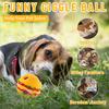 Juguete para Mascotas Forma de Hamburguesa Sonido de Risita Atractivo Resistente a Mordiscos Cuidado Dental Multifuncional Limpieza de Dientes Juguete para Jugar Perro Wobble Ball Risita Suministros para Mascotas