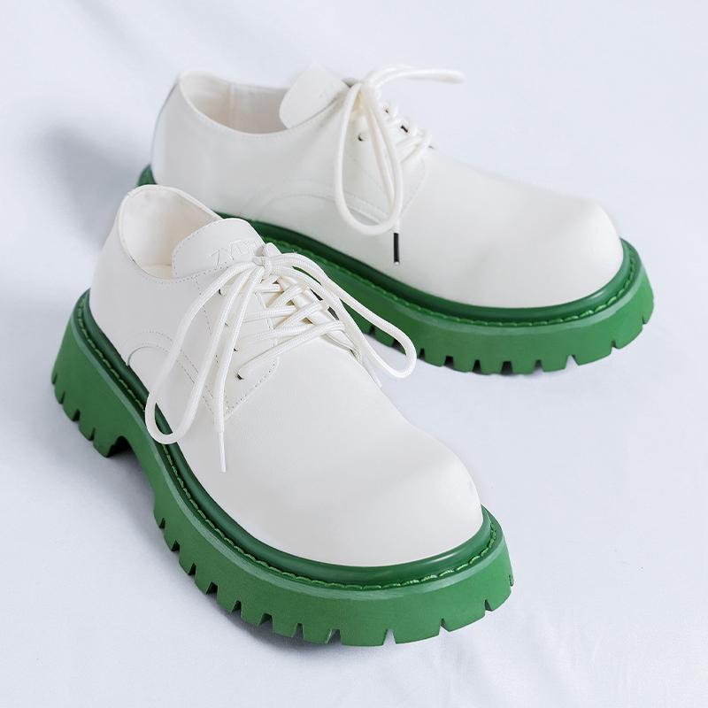 Fashion Luxury Brand Men Oxford Shoes Thick Soles Round Toe British Style Formal Derby Leather Shoes Business Formal Men's Wedding Shoes