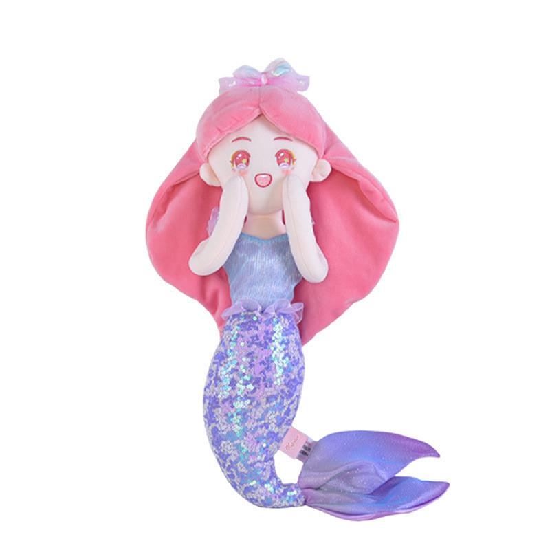 

Adorable Shimmering Mermaid Princess Plush Doll Perfect Gift For Girls Pink Purple,30cm/11.81in