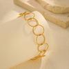 Vnox Trendy Stainless Steel Round Link Bracelet For Women Charm Small Loop By Loop Bracelet Luxury Jewelry Party Banquet Gift