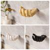 Multi-function Easy To Install Wall Mounted Storage Rack Seamless Sturdy Bathroom Shelf Creative Hand Shape Hook Door
