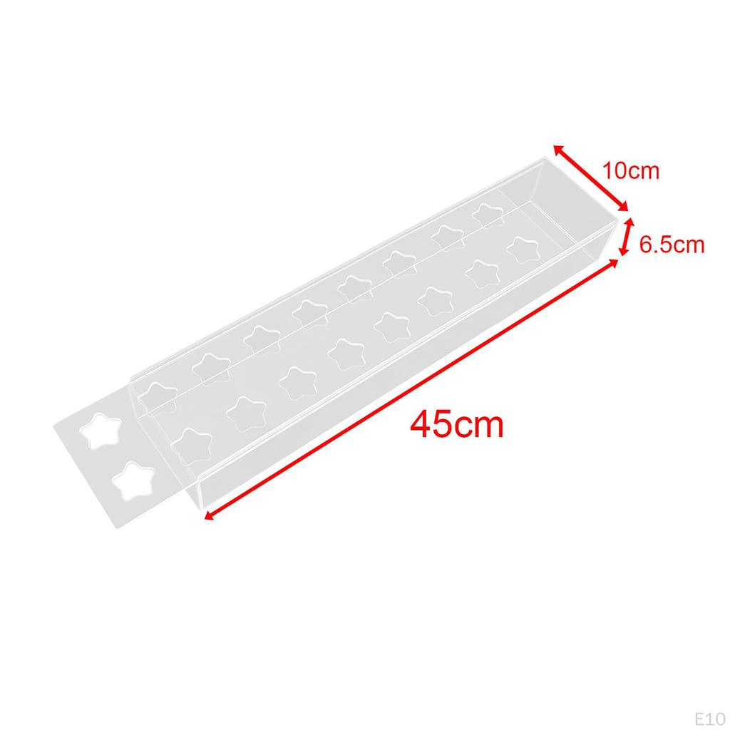 Acrylic Flower Vase Art with Light Bar Modern Pot Rectangle Floral Arrangement for Home