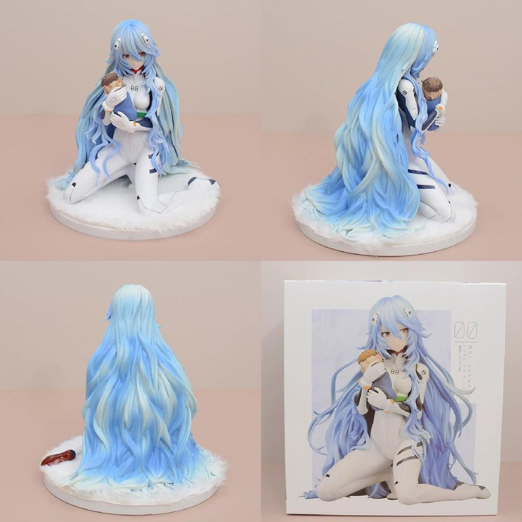 Hair Long Evangelion Blue Ayanami Rei Pvc Action Figures Model Toy Decoration