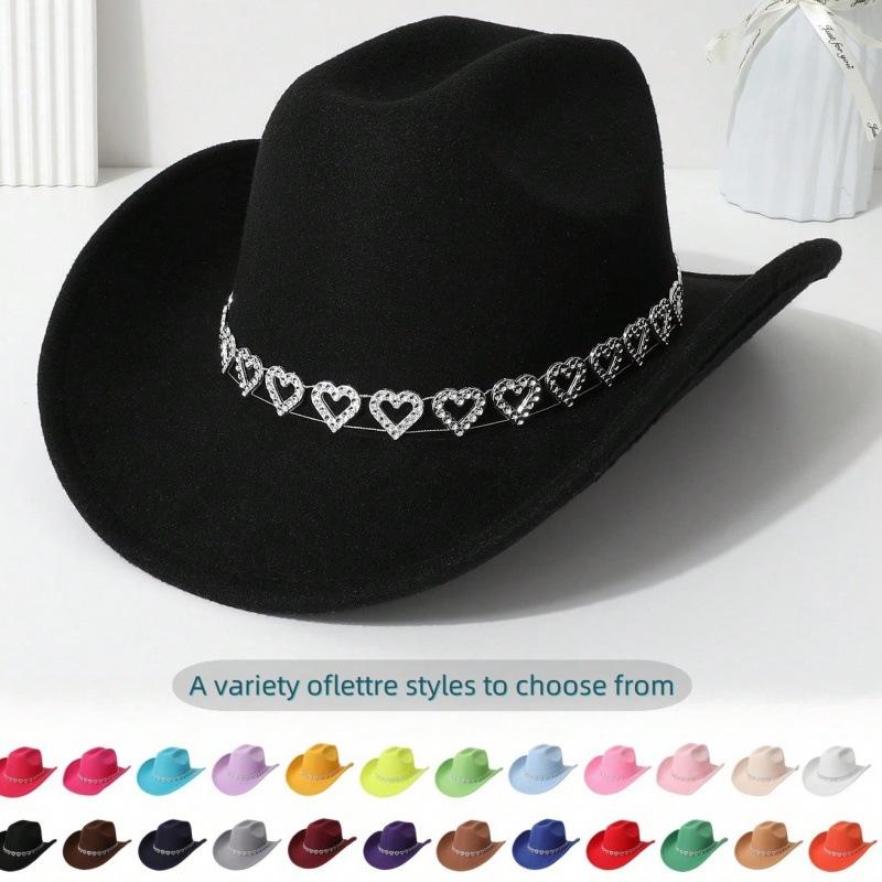 Bridal love jazz top hat European and American style knight hat high quality woolen straw hat men's and women's photo travel hat
