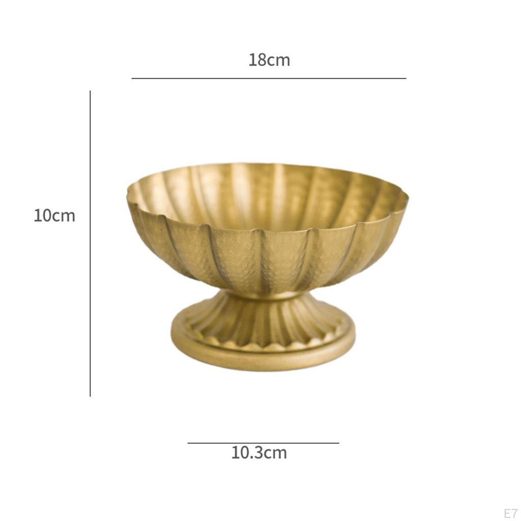 Classic Urn Planter for Home Arrangement Metal Basin Living Room Decor