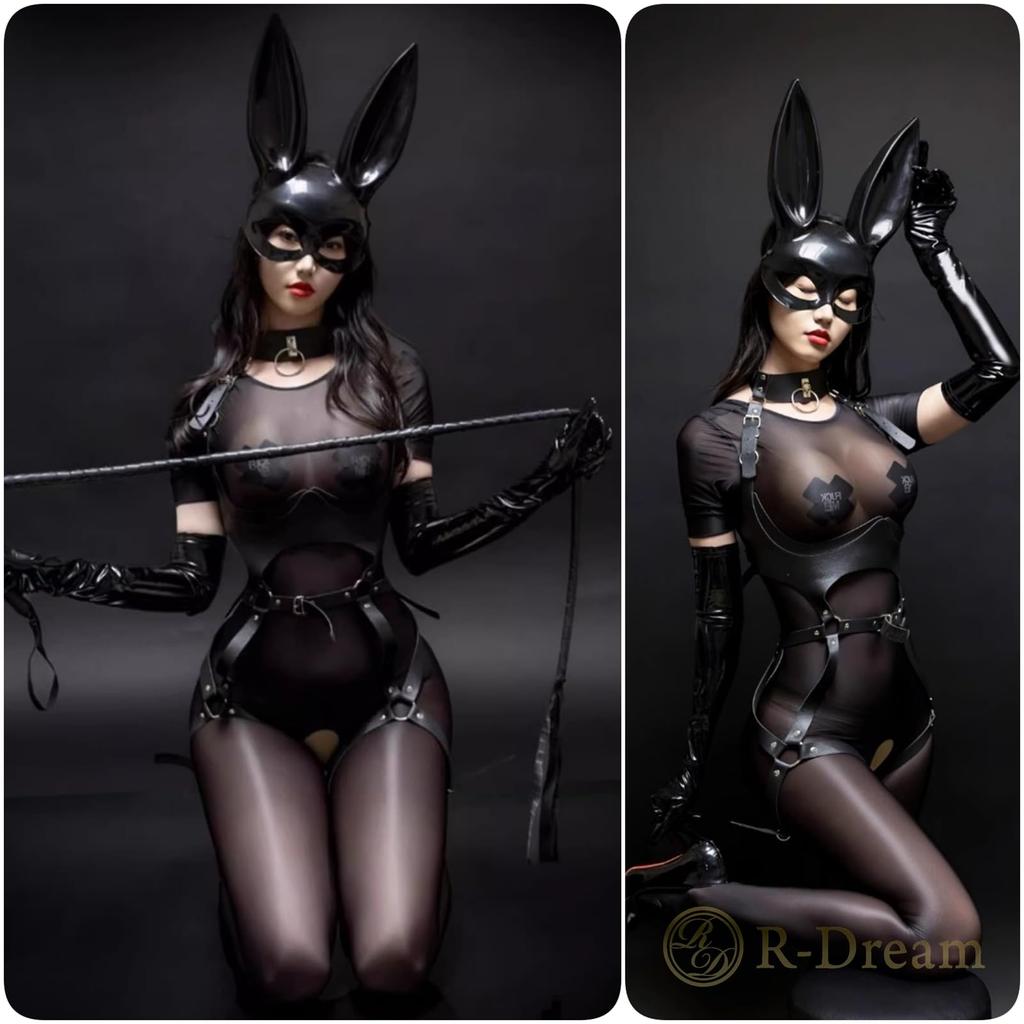 Reverse Bunny Cosplay Bunny Girl Sexy Bondage Reverse Bunny Girl Bunny Suit Body Stocking Full Body Tights Extreme Exposure SM Goods for Women
