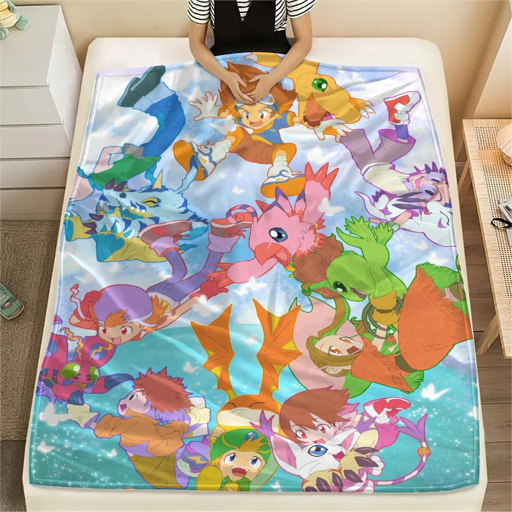 Digimon Cute Blanket, Digimon Fan Soft Throw, Great Gift 75x90cm