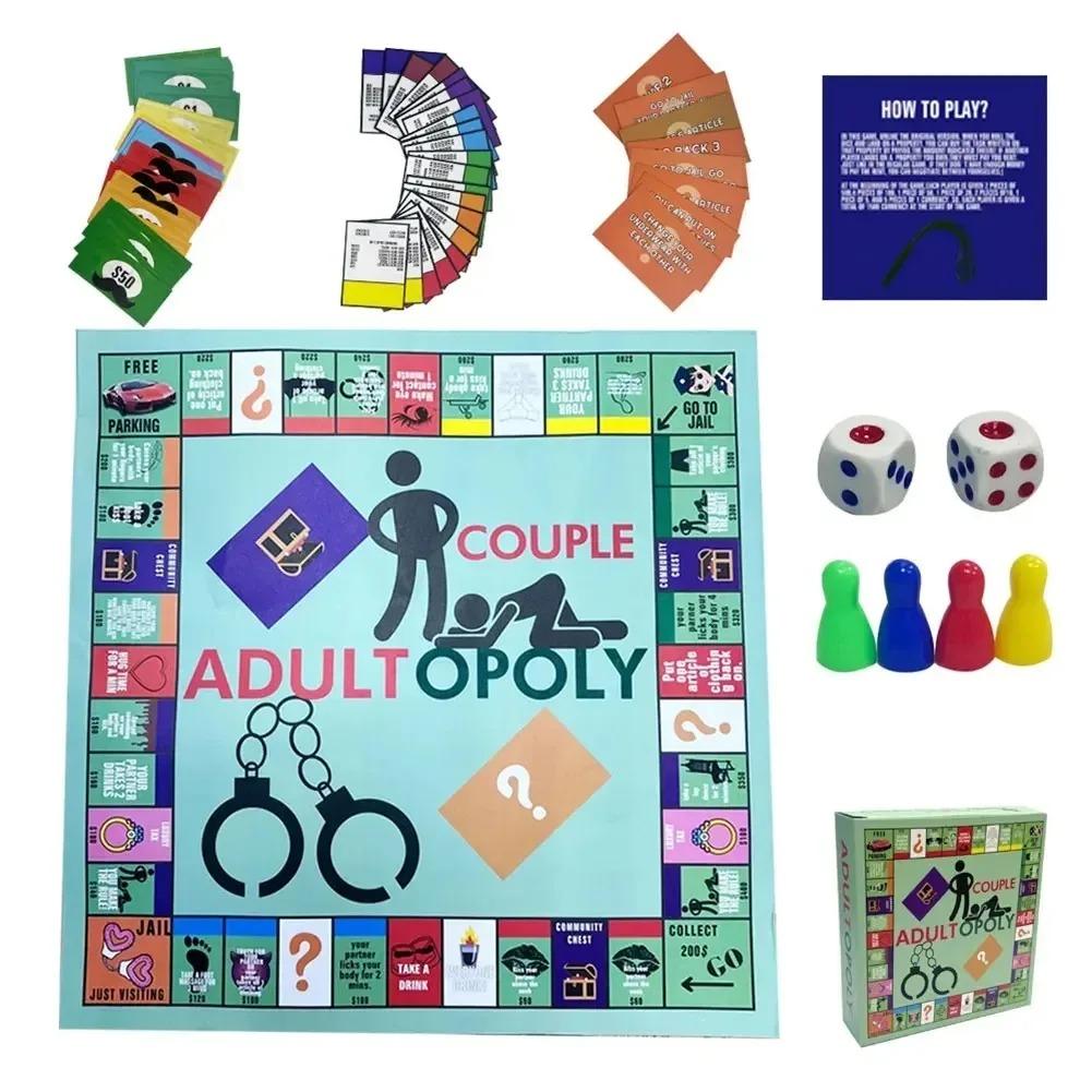 Adultopoly Board Game Couple Date Night Fun Interactive Valentines Gifts for Husband Wife Relationship Card Game Toy