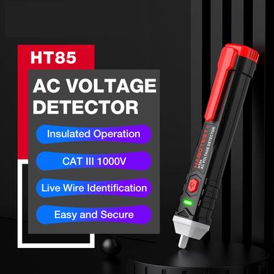 HABOTEST HT85 Berührungsloser Spannungstester, Wechselspannungsprüfstift mit LED-Taschenlampe, AC50-1000V