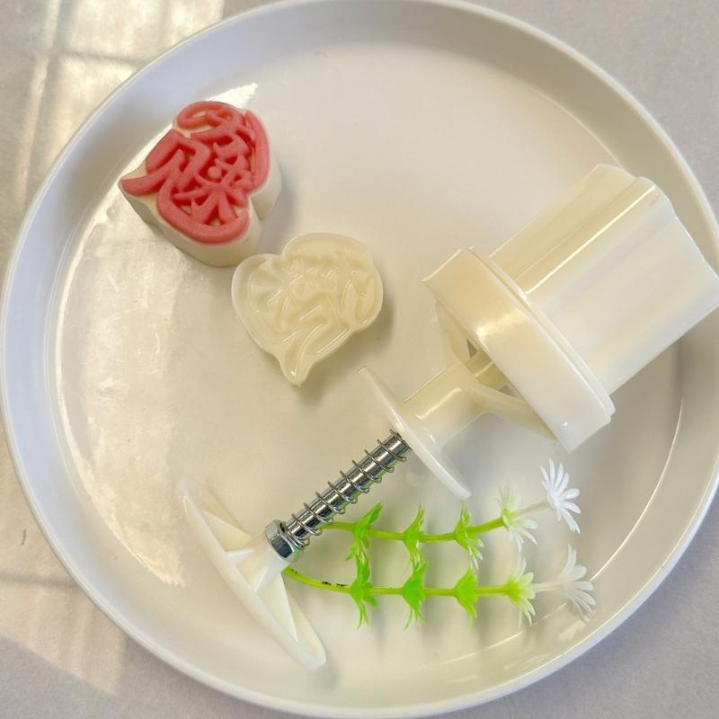 Hat Rabbits Moon Cake Press Molds Cookie Stamps Chinese MidAutumn Moon Cake Maker Decorating Tool for Making Cookie