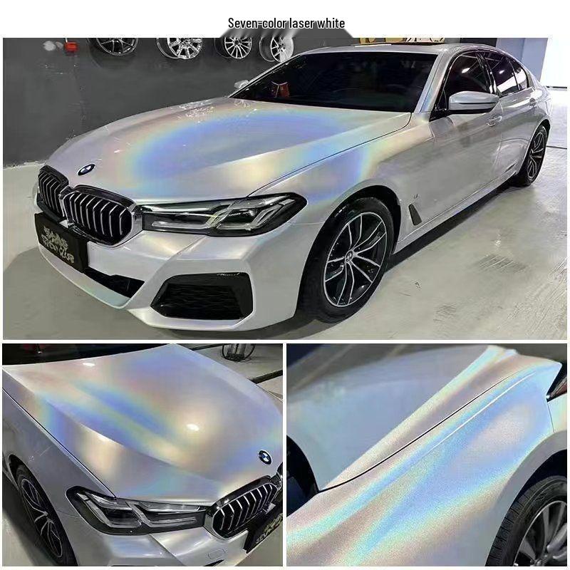 Car PET Film: Beetroot Purple, Glacier Blue, Piano White, Glossy Black - Full Vehicle Color Change Wrap.