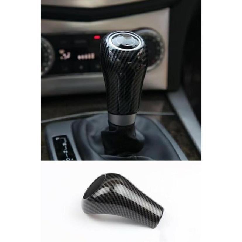 For Mercedes-Benz W204 C E G CLS Class Carbon Style Gear Shift Handle Cover Trim