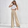 2024 Autumn/Winter Women's European and American Pleated Casual Wide-Leg Long Pants