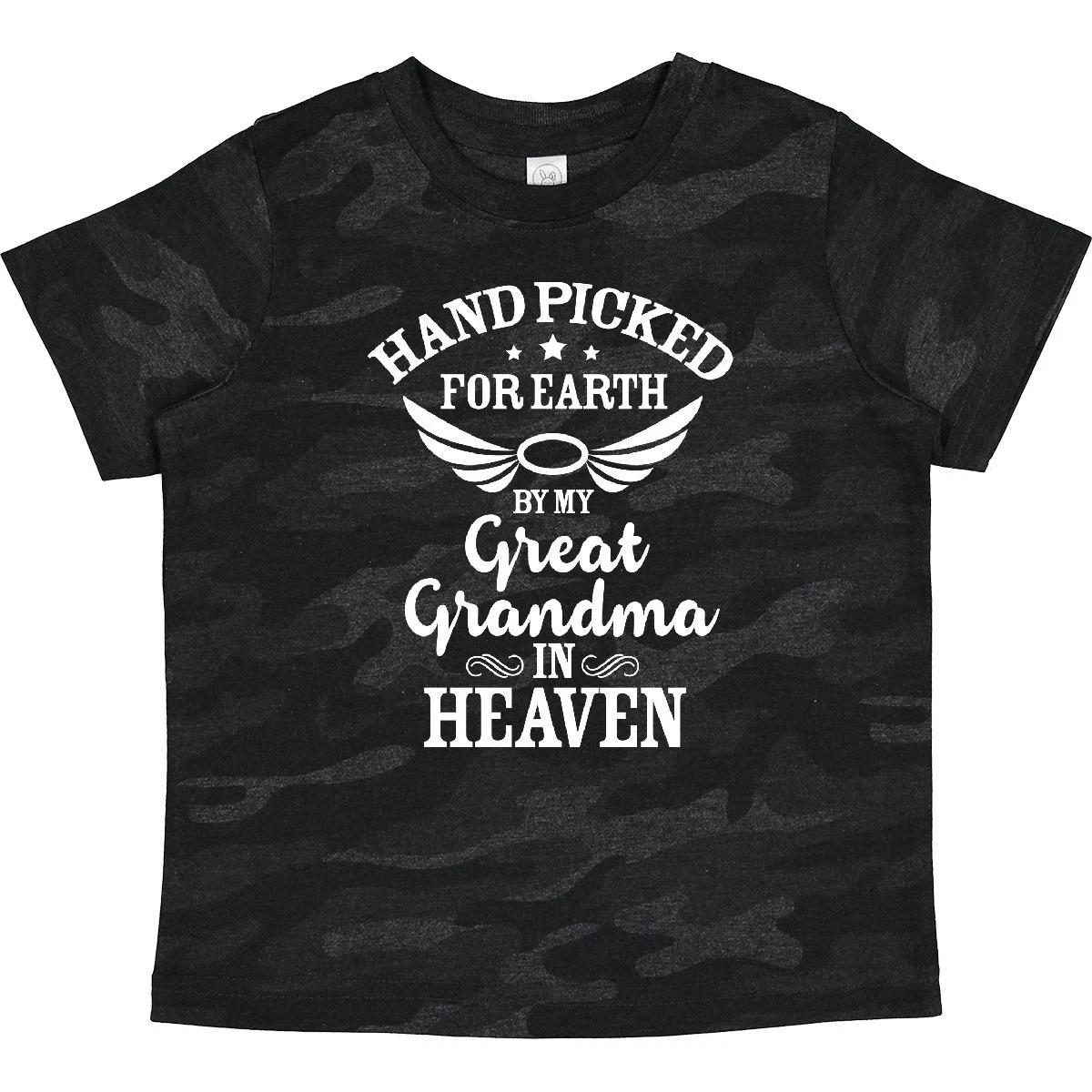 Inktastic Handpicked For Earth By My Great Grandma In Heaven Toddler T-Shirt Kid 130