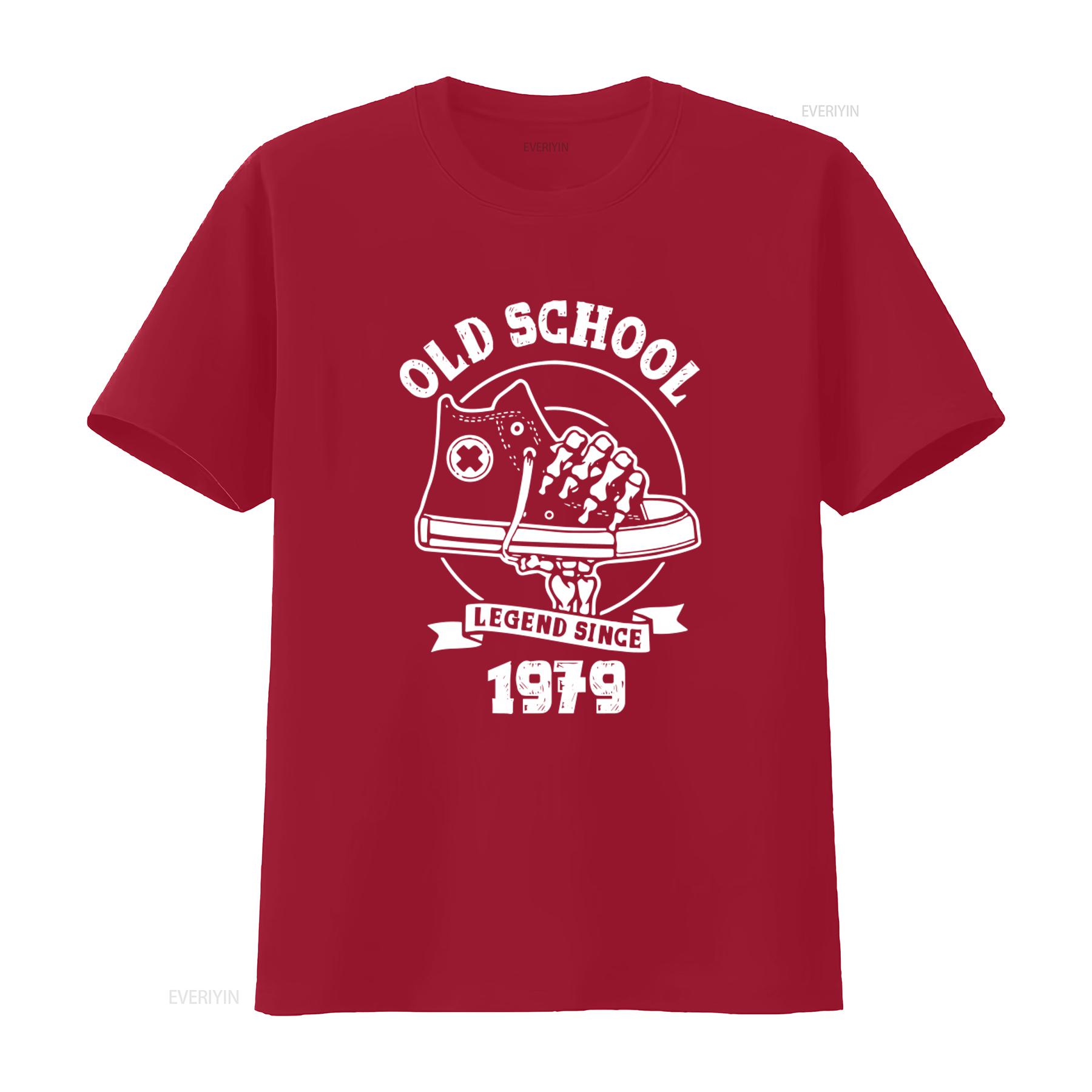 Mens T Shirt Old School Skeleton Hand Holding Shoe Design Legend Since 1979 45th Birthday Anniversary 45 vintage Washed S