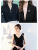 Elegant Chinese Freshwater Pearl & Bamboo Brooch with Zircon Accents - Women's Luxury Suit Accessory